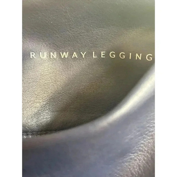 White House Black Market Vegan Leather Runway Legging Textured Spruce Size 6 BN - Picture 10 of 11
